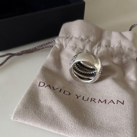David Yurman Silver Twisted Rope Ring - Picture 3 of 6